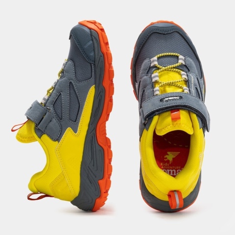 Joma Quito Jr 25 Waterproof Szaro Żółte - buty trekkingowe dla dzieci