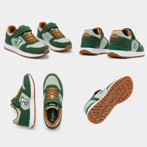 Joma Tornado Jr 26 Biało Zielone Buty Sportowe Casual Dziecięce