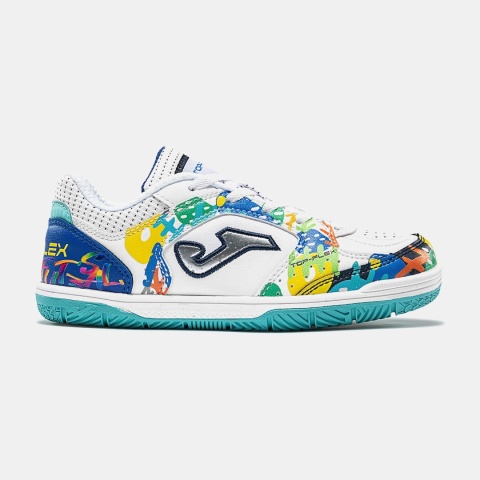 Buty halowe do piłki nożnej dla dzieci Joma Top Flex Jr białe