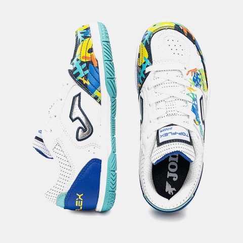Buty halowe do piłki nożnej dla dzieci Joma Top Flex Jr białe
