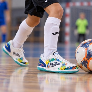 Buty halowe do piłki nożnej dla dzieci Joma Top Flex Jr białe