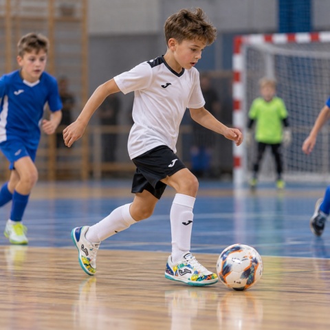 Buty halowe do piłki nożnej dla dzieci Joma Top Flex Jr białe