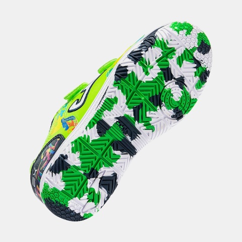 Buty halowe do piłki nożnej dla dzieci Joma Top Flex Jr zielone fluo