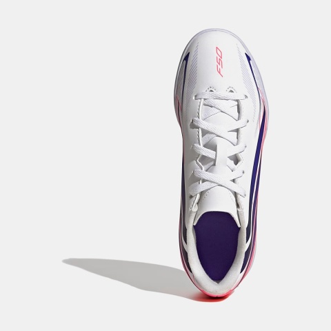 adidas F50 Hyperfast Club IN białe – widok od tyłu