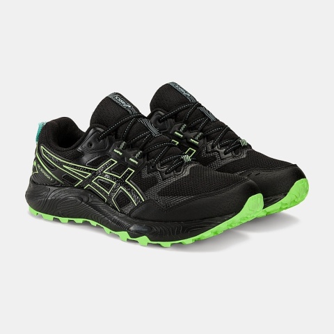 Asics Gel-Sonoma 7 czarno-zielone – para butów, widok z przodu