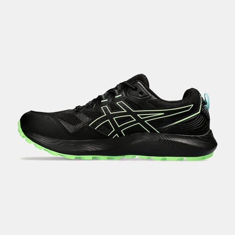 Asics Gel-Sonoma 7 czarno-zielone – widok z boku, strona zewnętrzna
