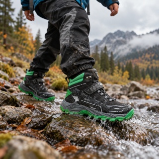 Buty trekkingowe dla dzieci Joma Utah Jr Waterproof czarno-zielone